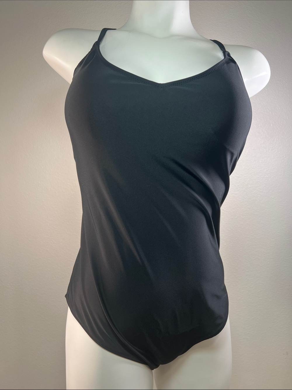 aerie Black V-Neck Full Coverage One-Piece Swim XL